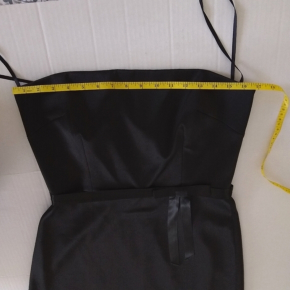 Strapless Midi Black Dress by Laundry by Shelli Segal Sz 10 Formal Events - Picture 7 of 8